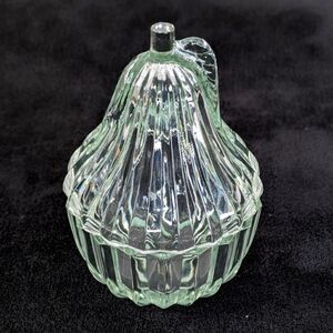 Vintage Crystal Curios by Jeannette "The Pear" Candy Trinket Dish